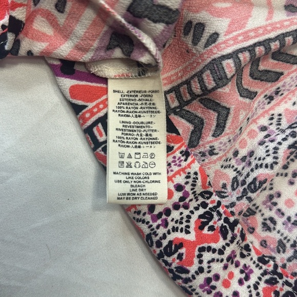 Free People Dress Sz 4 Tegan Bohemian Long Sleeve Multicolor Boho - Picture 9 of 10